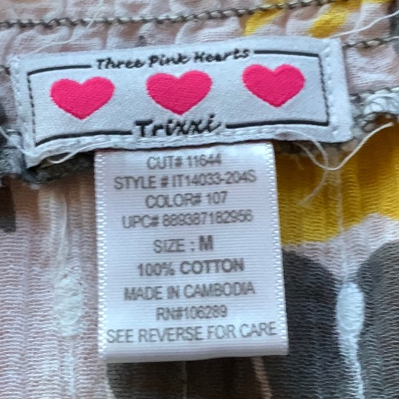 Three pink hearts short sleeves tunic size medium - Picture 6 of 7